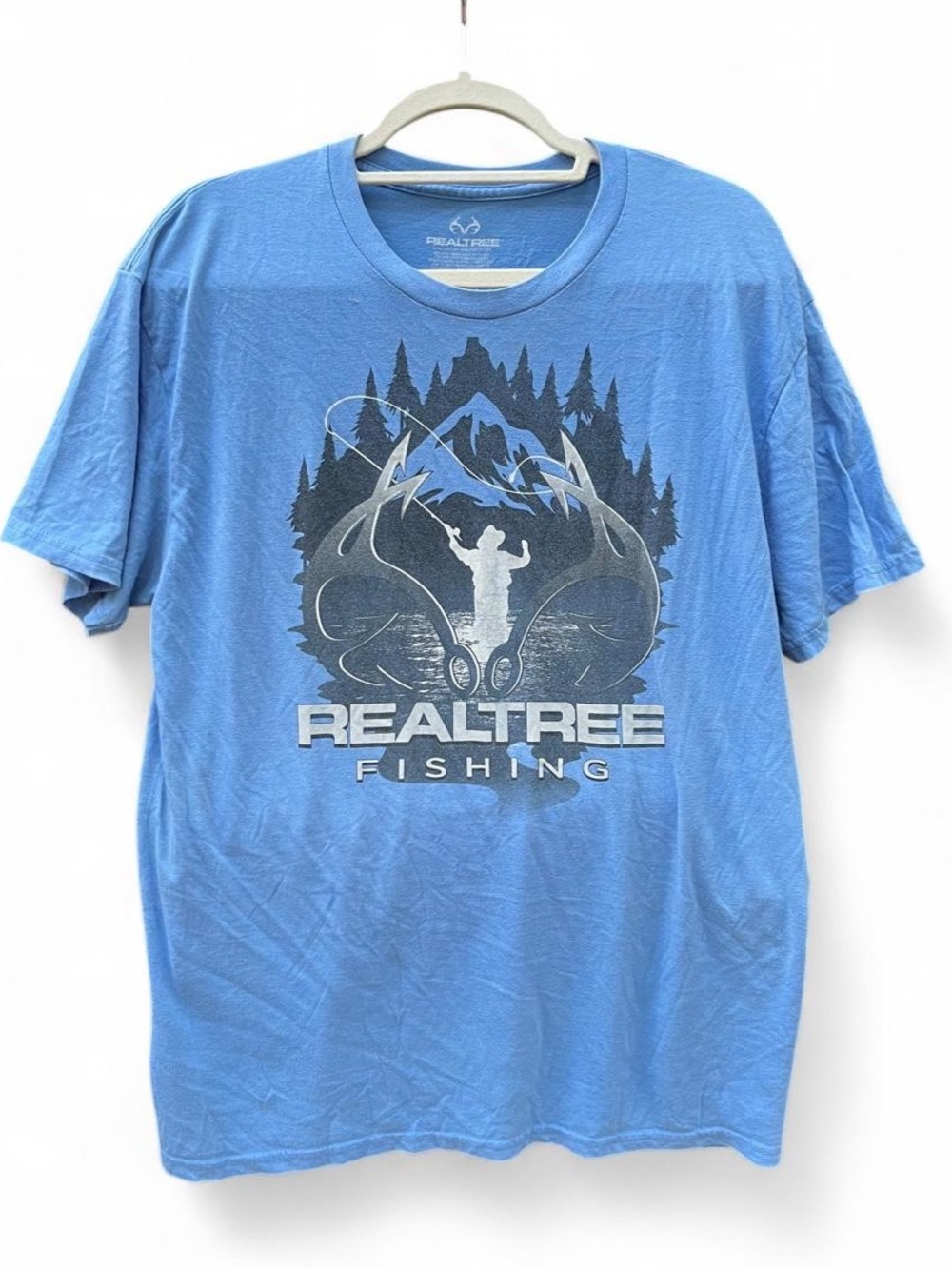 Realtree Fishing Men's Short Sleeve Graphic Tee - Blue